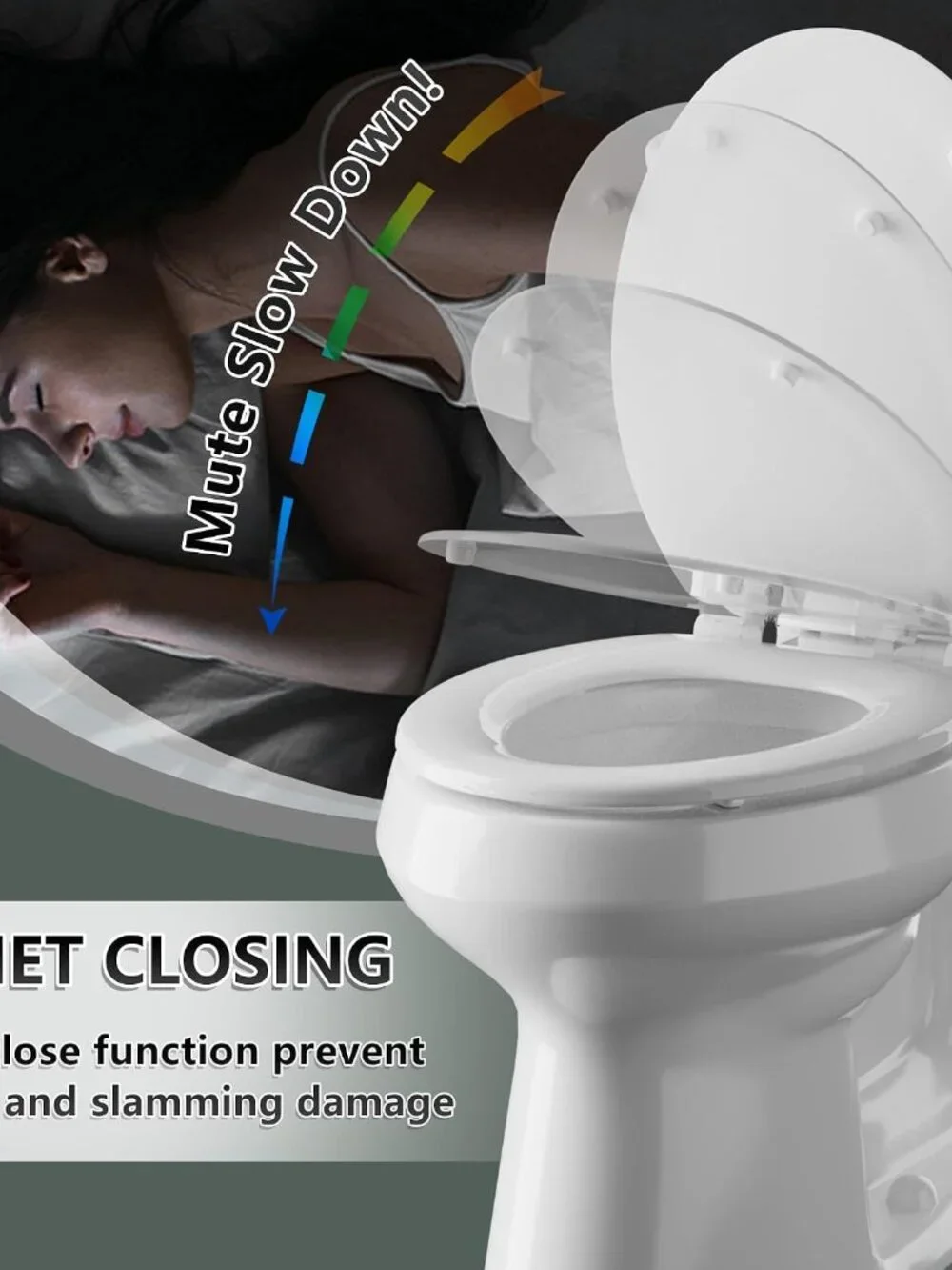 For Angol Shiold Quiet-Close Molded Wood Toilet Seat – Elongated 18.5